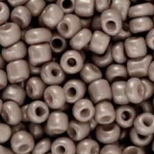 Seed beads 6/0 (4mm) Woodland grey